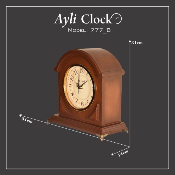 ساعت رومیزی چوبی آیلی مدل 777B